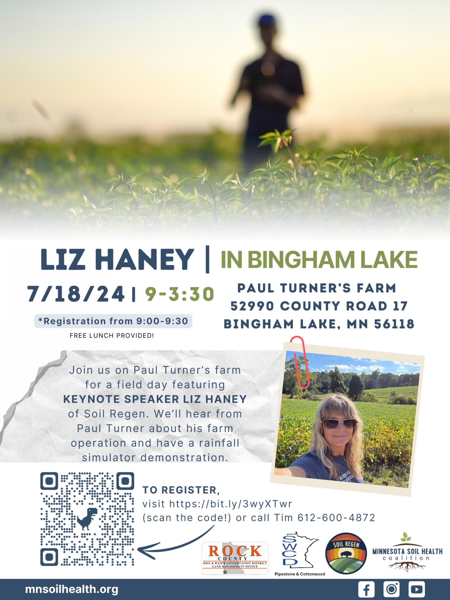 Liz Haney in Bingham Lake - MN Soil Health Coalition