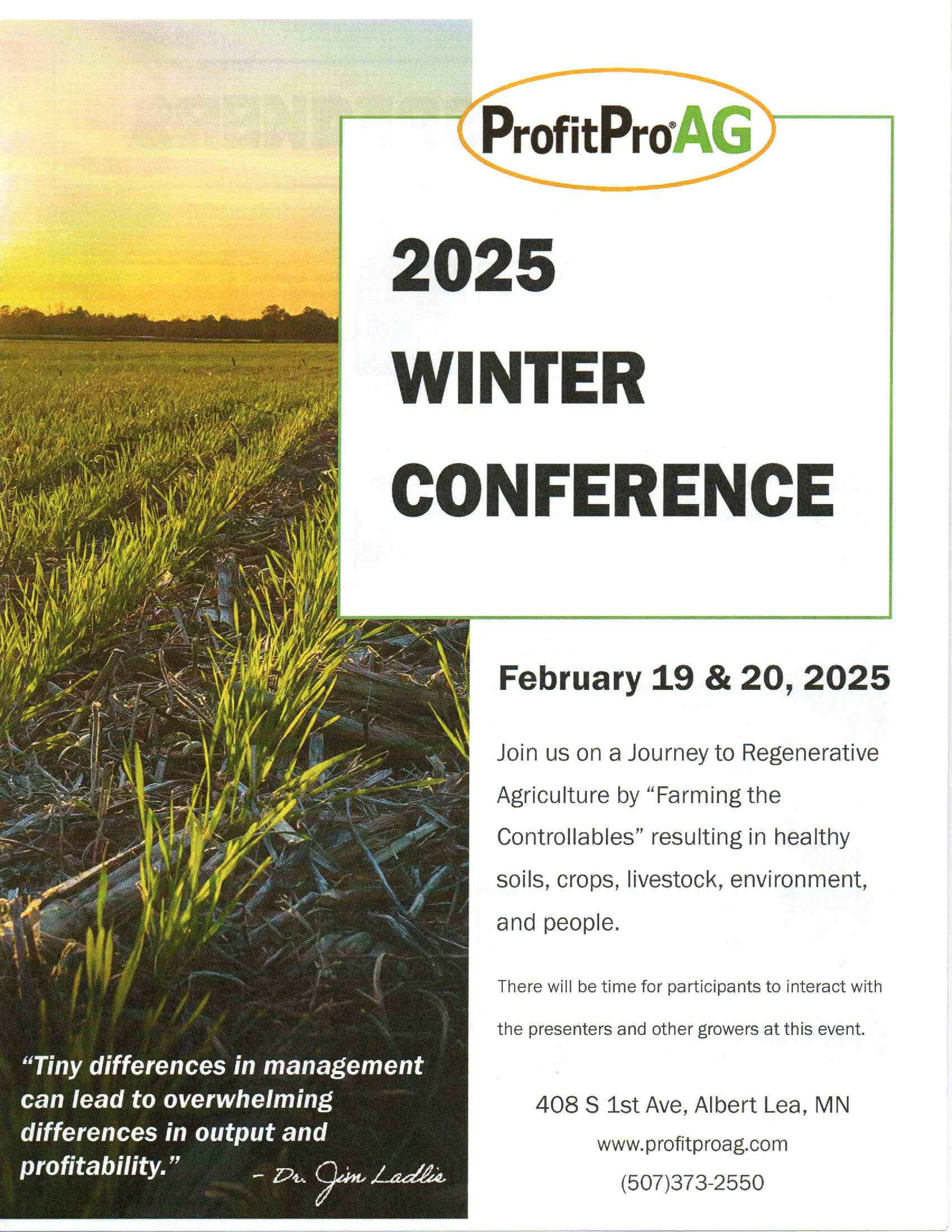 Profit Pro Ag 2025 Winter Conference MN Soil Health Coalition